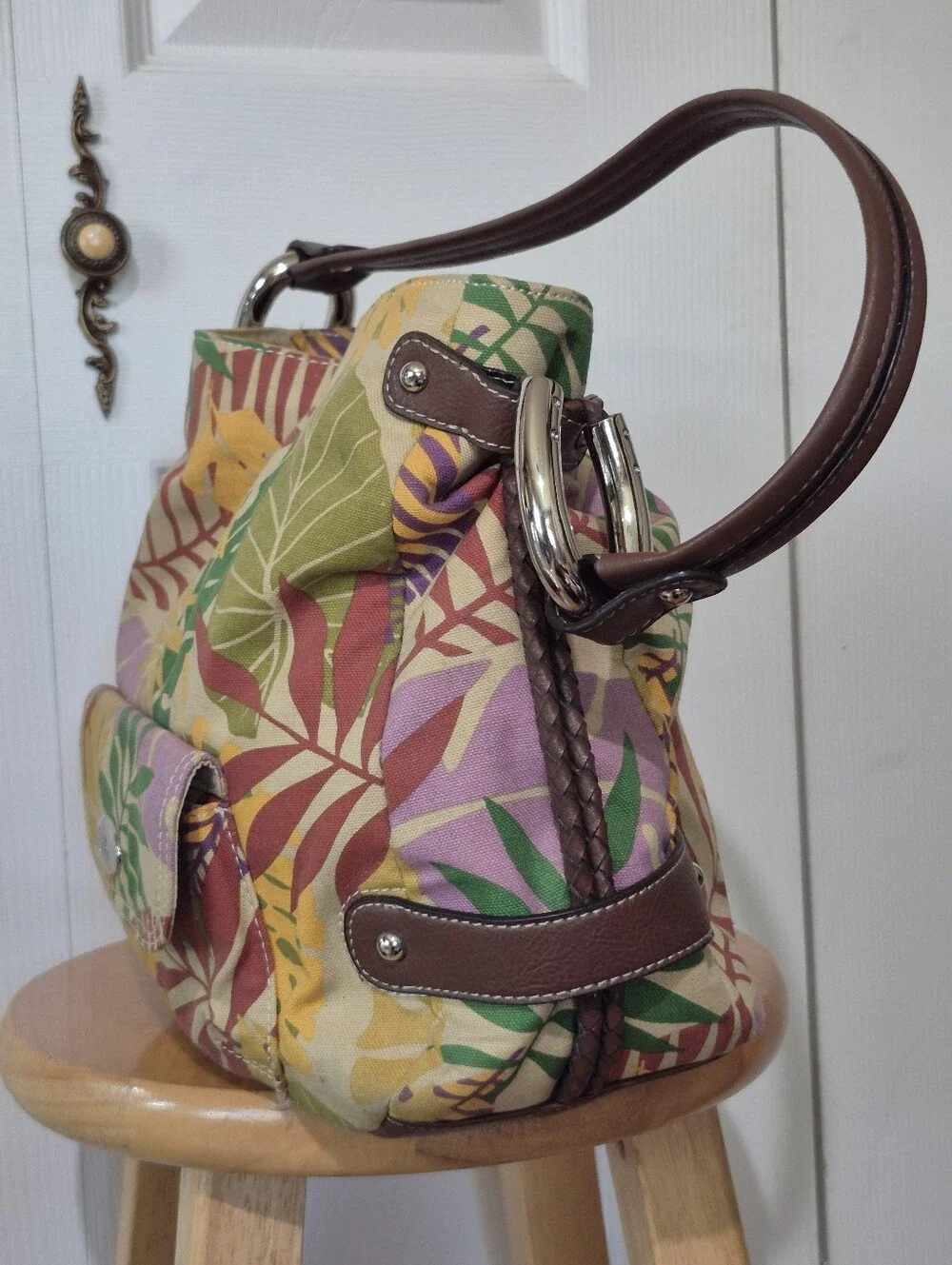 🌴 Relic palm leaf canvas beach bag tote